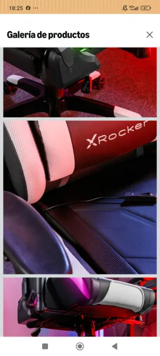 Silla Gamer X Rocker Opal RGB NUEVA A ESTRENAR!