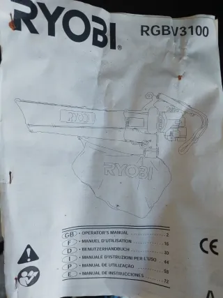 Ryobi Aspirador Soplador Triturador 31cc