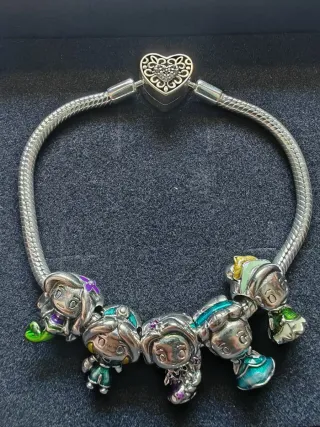 Pulsera Plata 925 Disney Princesas