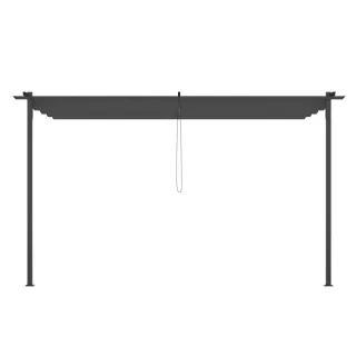 Pérgola Exterior Techo Retráctil Negra