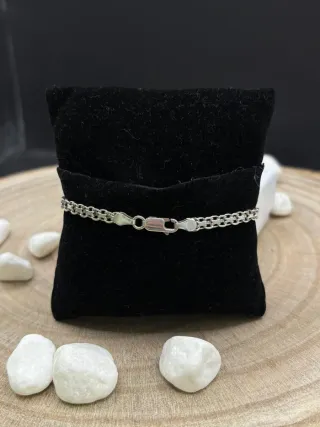 Pulsera esclava plateada