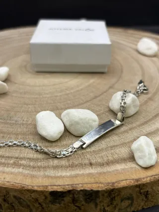 Pulsera esclava plateada