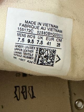 Converse All Star altas beige T41