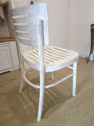 Silla rustica decorativa hecha a mano con mucho ca