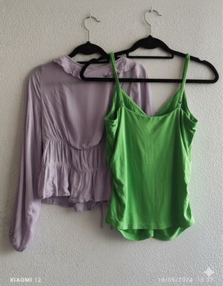 Lote 2 Camisetas Verdes y Moradas