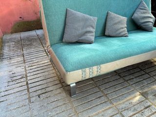 Sofá Cama Tela y Metal 135 x 190cm