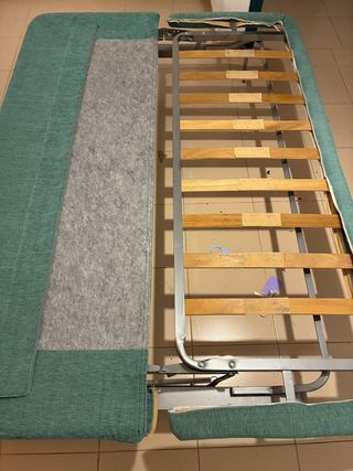 Sofá Cama Tela y Metal 135 x 190cm