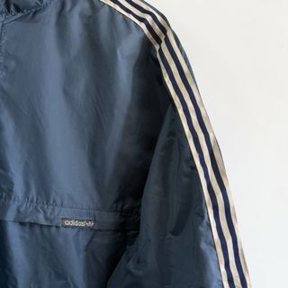 Cortavientos Adidas Original Vintage 3 Rayas Azul