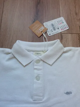 Conjunto niño 4-5 años polo blanco y jeans