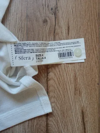 Conjunto niño 4-5 años polo blanco y jeans