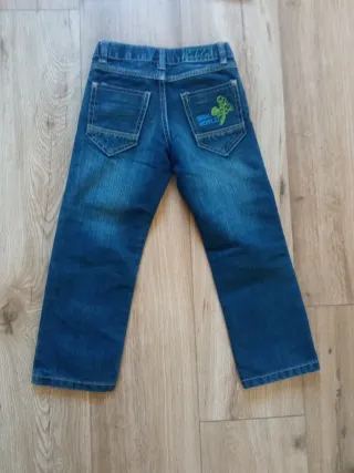 Conjunto niño 4-5 años polo blanco y jeans