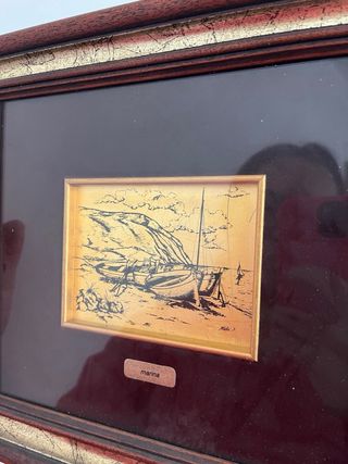 Quadro Marina rivestito in argento firmato Mida’s