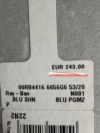 Gafas de sol Ray-Ban azules y plateadas