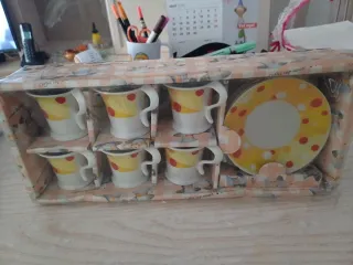 Set di 6 tazze da caffè in porcellana