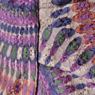 Bolso de tela vintage multicolor