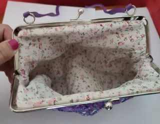 Bolso de tela vintage multicolor