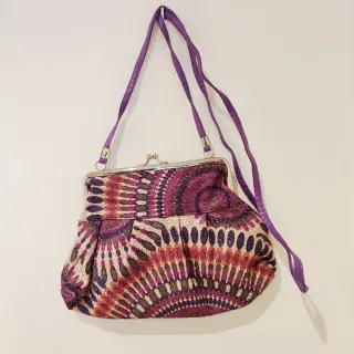 Bolso de tela vintage multicolor