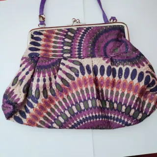 Bolso de tela vintage multicolor