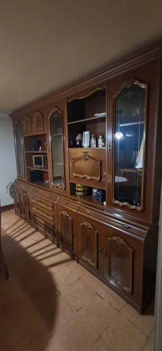 Mueble Comedor Clásico Madera y cristal