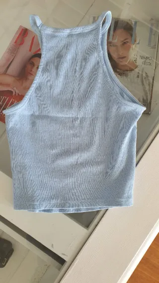 Crop top azul mujer talla XL
