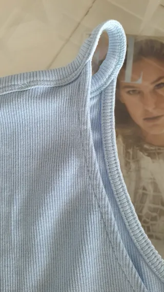 Crop top azul mujer talla XL