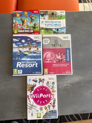 Nintendo Wii Rossa + 4 Controller + 5 Giochi