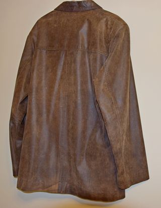 Chaqueta Cuero Hombre Marrón Talla M