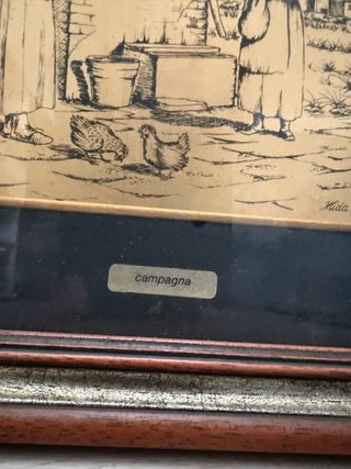 Quadro Campagna Mida’s rivestito in Argento