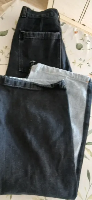 Pantalón vaquero mujer bicolor