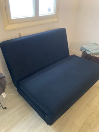 Sofá Cama Negro 2 Plazas - Como Nuevo