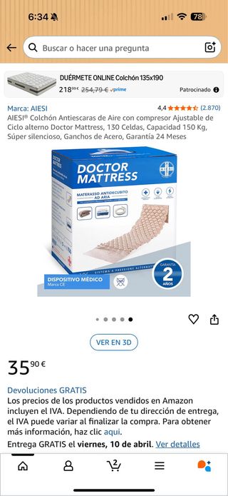 Colchón anti escara Doctor Mattress