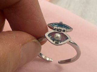 Anello Argento 925 Conchiglia Apribile