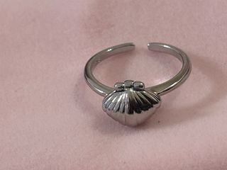 Anello Argento 925 Conchiglia Apribile