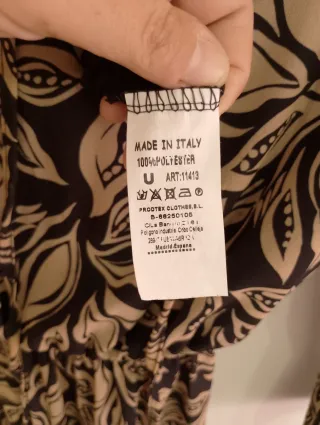 Vestido Boho-Chic Estampado Hojas Made in Italy