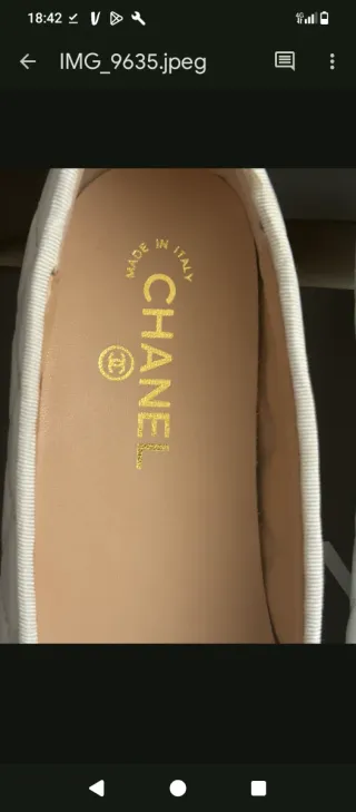 Sandalia Chanel Bailarinas Blancas Mujer