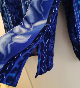 Camicia donna fantasia blu L