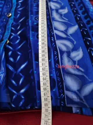 Camicia donna fantasia blu L