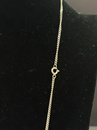 Cadena barbada de plata