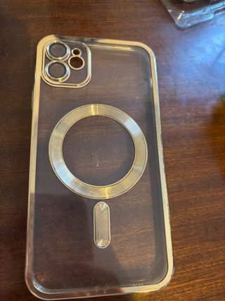 Funda iPhone 11 Transparente Dorada