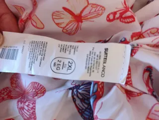 Mono blanco mariposas T.XL