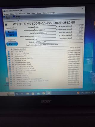 SSD 256GB NVMe M.2 PCIe Gen4X4 Western Digital