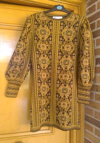 Vestido Zara Talla S Estampado Geométrico