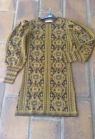Vestido Zara Talla S Estampado Geométrico