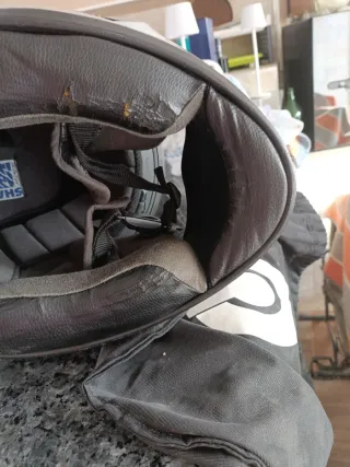 Casco Integral Shark Plata y Azul