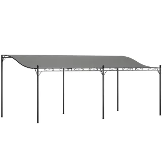 Pérgola de Pared 3x6m Techo Inclinado