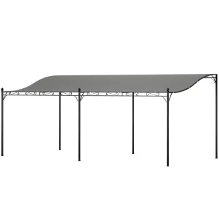 Pérgola de Pared 3x6m Techo Inclinado
