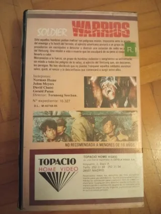Película VHS Soldier Warriors (Guerra)