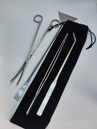 Strumenti per Acquario - 2 Pinze, Forbici + Pala