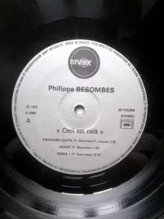 VINILO LP PHILIPPE BESOMBES Ceci est cela