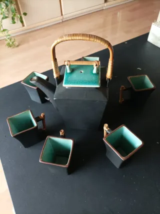 Set da tè giapponese nero e verde